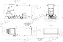 Чертеж котла КВм 1160 кВт с ТШПМ